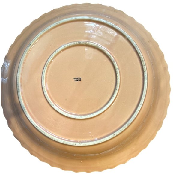 RARE: Vtg BETTY CROCKER Peach-Colored Pumpkin PIE PLATE Dish Recipe Taiwan 11" - Picture 11 of 15
